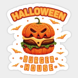 Pumpkin Burger From Halloween Burger House Sticker